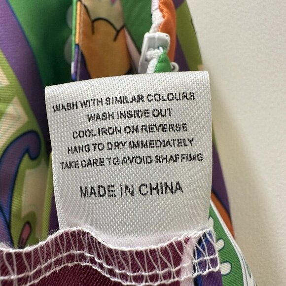 2/$30 Micas Maxi Skirt Size M Boho Resortwear Retro 70s Draped Ruched Colorful - Picture 10 of 11